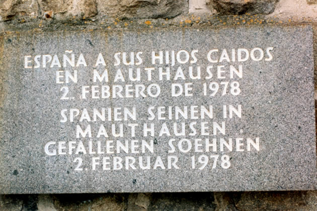 Placa memorial conmemorativa a los republicanoes españoles